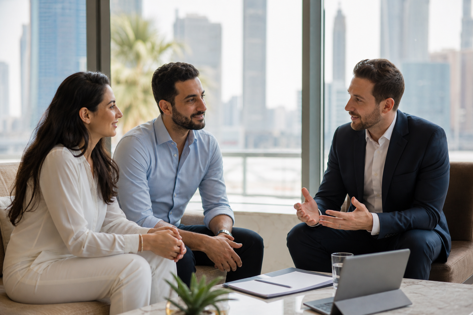 Dubai Office Consultation Scene